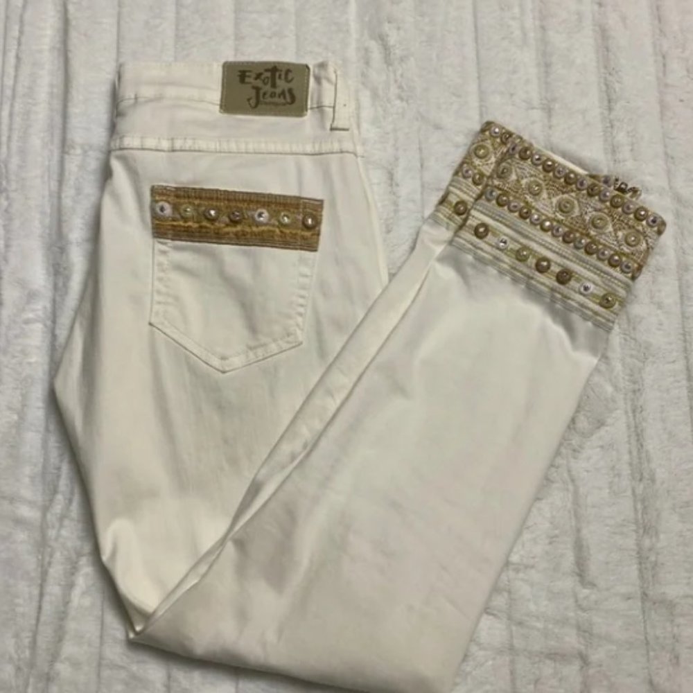 [Desigual] Cream Exotic Jeans